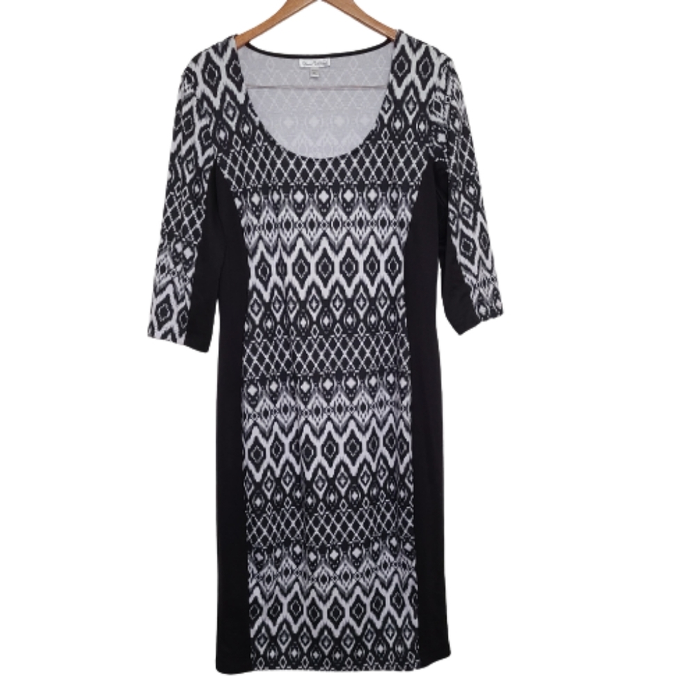 Womens Olivia Matthews Geometric Slimming dress XL